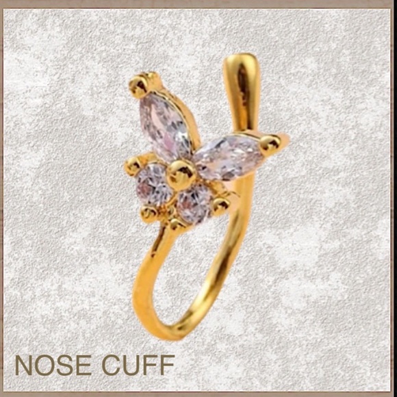 NEW NOSE CUFF, Butterfly Non Pierced slide - Picture 3 of 5